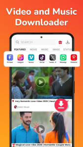 اسکرین شات 2 برنامه All video downloader and saver