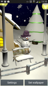 اسکرین شات 2 برنامه Snowfall 3D - Live Wallpaper