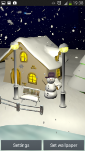 اسکرین شات برنامه Snowfall 3D - Live Wallpaper 4