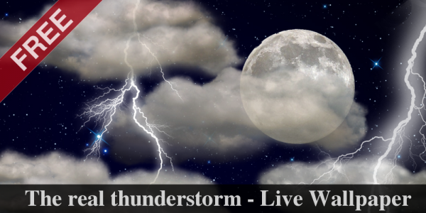 اسکرین شات برنامه The real thunderstorm - LWP 1