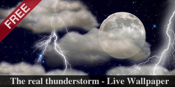 اسکرین شات 1 برنامه The real thunderstorm - LWP