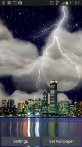 اسکرین شات برنامه Thunderstorm Chicago - LWP 1