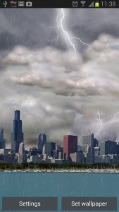 اسکرین شات 2 برنامه Thunderstorm Chicago - LWP