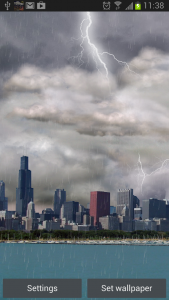 اسکرین شات برنامه Thunderstorm Chicago - LWP 2