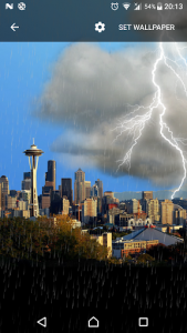 اسکرین شات برنامه Thunderstorm Seattle - Live Wallpaper 3