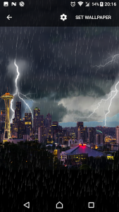 اسکرین شات برنامه Thunderstorm Seattle - Live Wallpaper 5