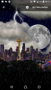 اسکرین شات برنامه Thunderstorm Seattle - LWP 1