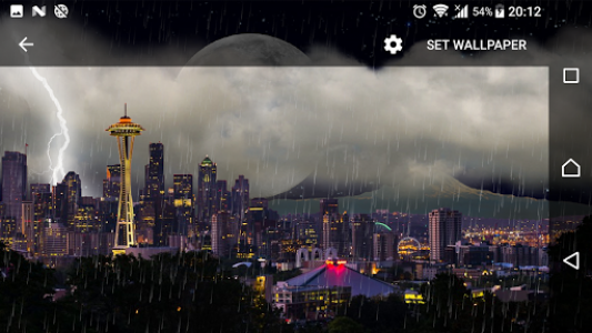 اسکرین شات برنامه Thunderstorm Seattle - Live Wallpaper 2