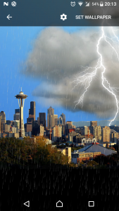 اسکرین شات برنامه Thunderstorm Seattle - LWP 3