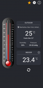 اسکرین شات 2 برنامه Thermometer++ Room Temperature