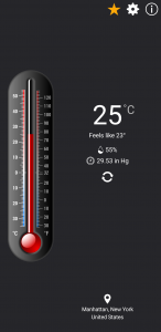 اسکرین شات برنامه Thermometer++ Room Temperature 2