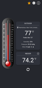 اسکرین شات 1 برنامه Thermometer++ Room Temperature