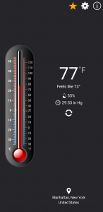 اسکرین شات برنامه Thermometer++ Room Temperature 1