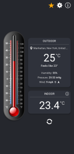 اسکرین شات 2 برنامه Thermometer++ Room Temperature
