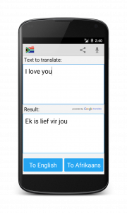 اسکرین شات برنامه Afrikaans English Translator 3