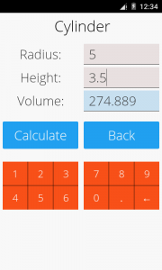اسکرین شات برنامه Area and Volume Calculator 4