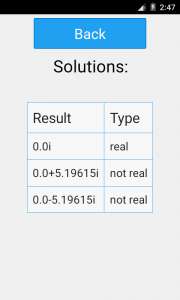 اسکرین شات برنامه Cubic Equation Solver 4