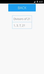 اسکرین شات برنامه Divisors of a Number 2