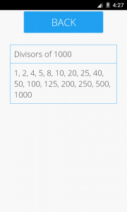 اسکرین شات برنامه Divisors of a Number 4