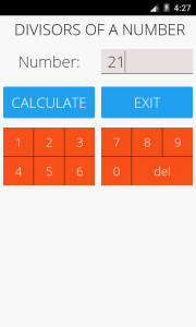 اسکرین شات برنامه Divisors of a Number 1