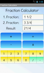 اسکرین شات برنامه Fraction Calculator 4