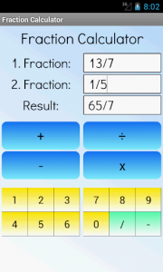 اسکرین شات برنامه Fraction Calculator 2