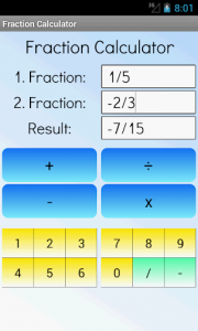 اسکرین شات برنامه Fraction Calculator 1