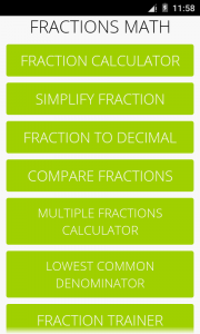 اسکرین شات برنامه Fractions Math 1