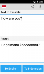 اسکرین شات برنامه Indonesian English Translator 1