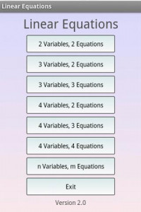 اسکرین شات برنامه Linear Equation System Solver 1