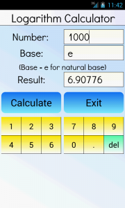 اسکرین شات برنامه Logarithm Calculator 2