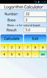 اسکرین شات برنامه Logarithm Calculator 1