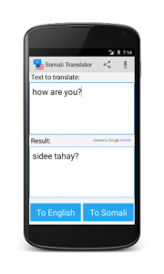 اسکرین شات برنامه Somali English Translator 1