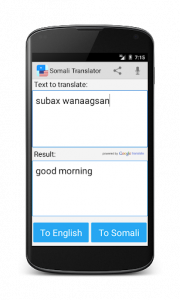 اسکرین شات برنامه Somali English Translator 2