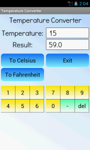 اسکرین شات برنامه Temperature Converter 1