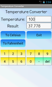 اسکرین شات برنامه Temperature Converter 2