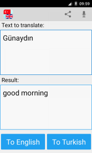 اسکرین شات برنامه Turkish English Translator 2