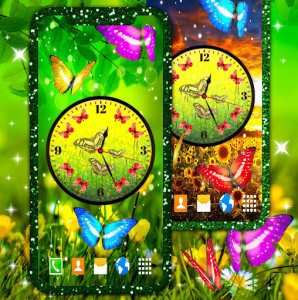 اسکرین شات برنامه 4K Live Wallpaper Butterfly 🦋 Butterflies Clock 8