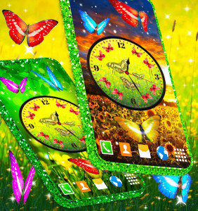 اسکرین شات برنامه 4K Live Wallpaper Butterfly 🦋 Butterflies Clock 4