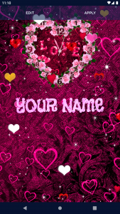 اسکرین شات برنامه Hearts Love Clock Wallpapers 2