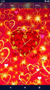 اسکرین شات برنامه Hearts Love Clock Wallpapers 8