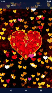 اسکرین شات برنامه Hearts Love Clock Wallpapers 6
