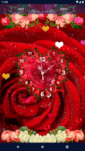 اسکرین شات برنامه Hearts Love Clock Wallpapers 4