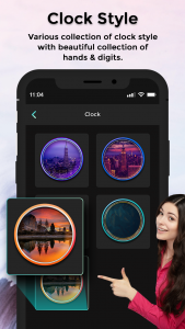 اسکرین شات 5 برنامه Digital Live Clock wallpaper