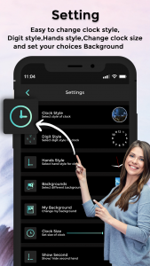 اسکرین شات 2 برنامه Digital Live Clock wallpaper
