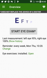 اسکرین شات برنامه Eye exam 7