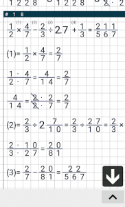 اسکرین شات برنامه Fraction calculator Free 8