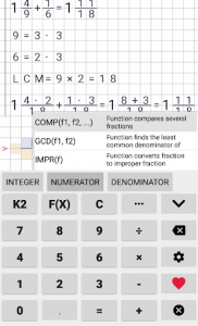 اسکرین شات برنامه Fraction calculator Free 3