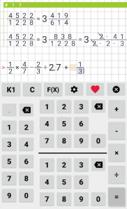 اسکرین شات برنامه Fraction calculator Free 7
