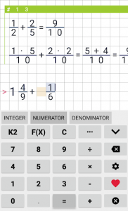 اسکرین شات برنامه Fraction calculator Free 1
